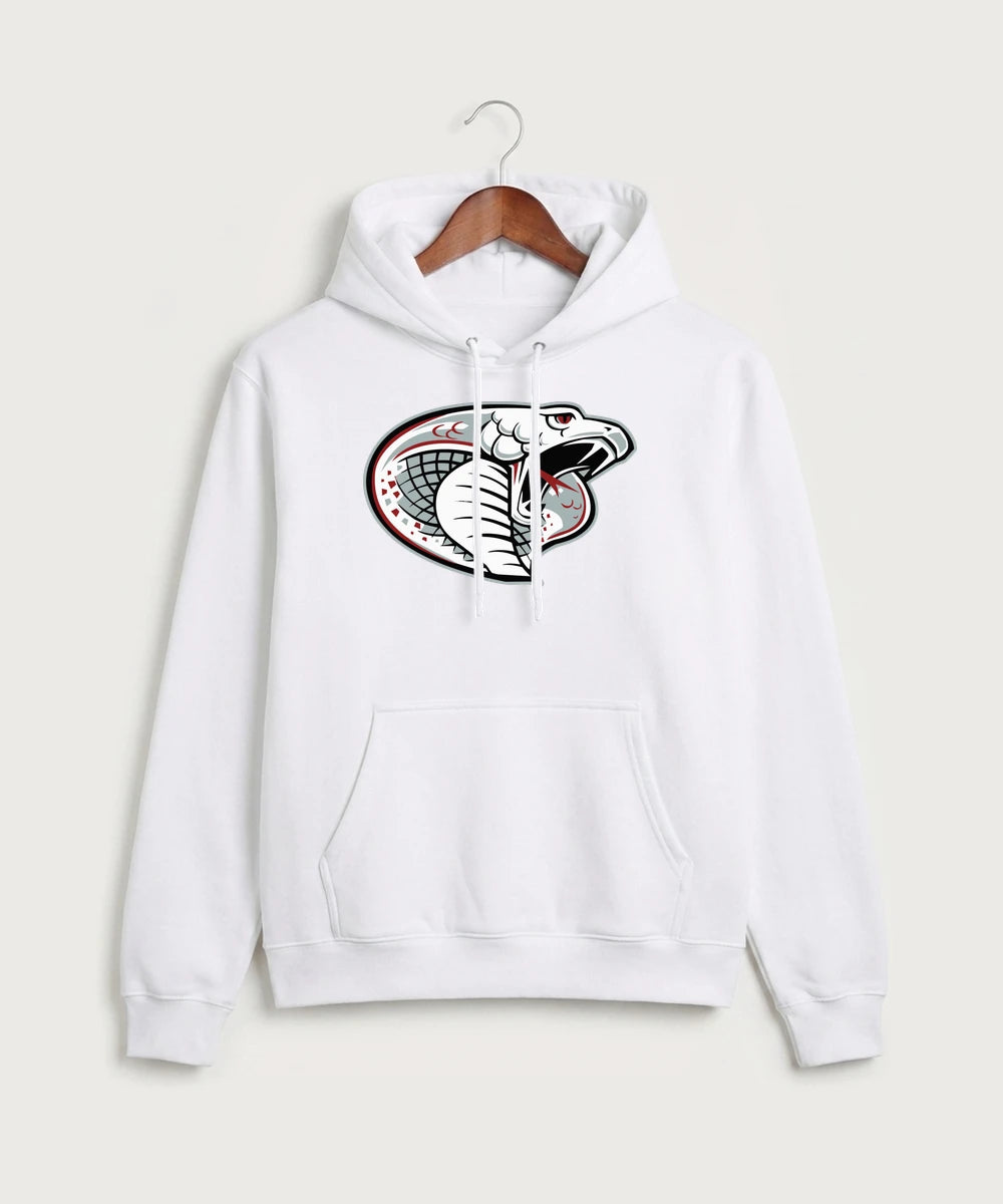 Triton High School Volleyball (Girls) - White Port & Co Core Fleece Pullover Hooded Sweatshirt. PC78H