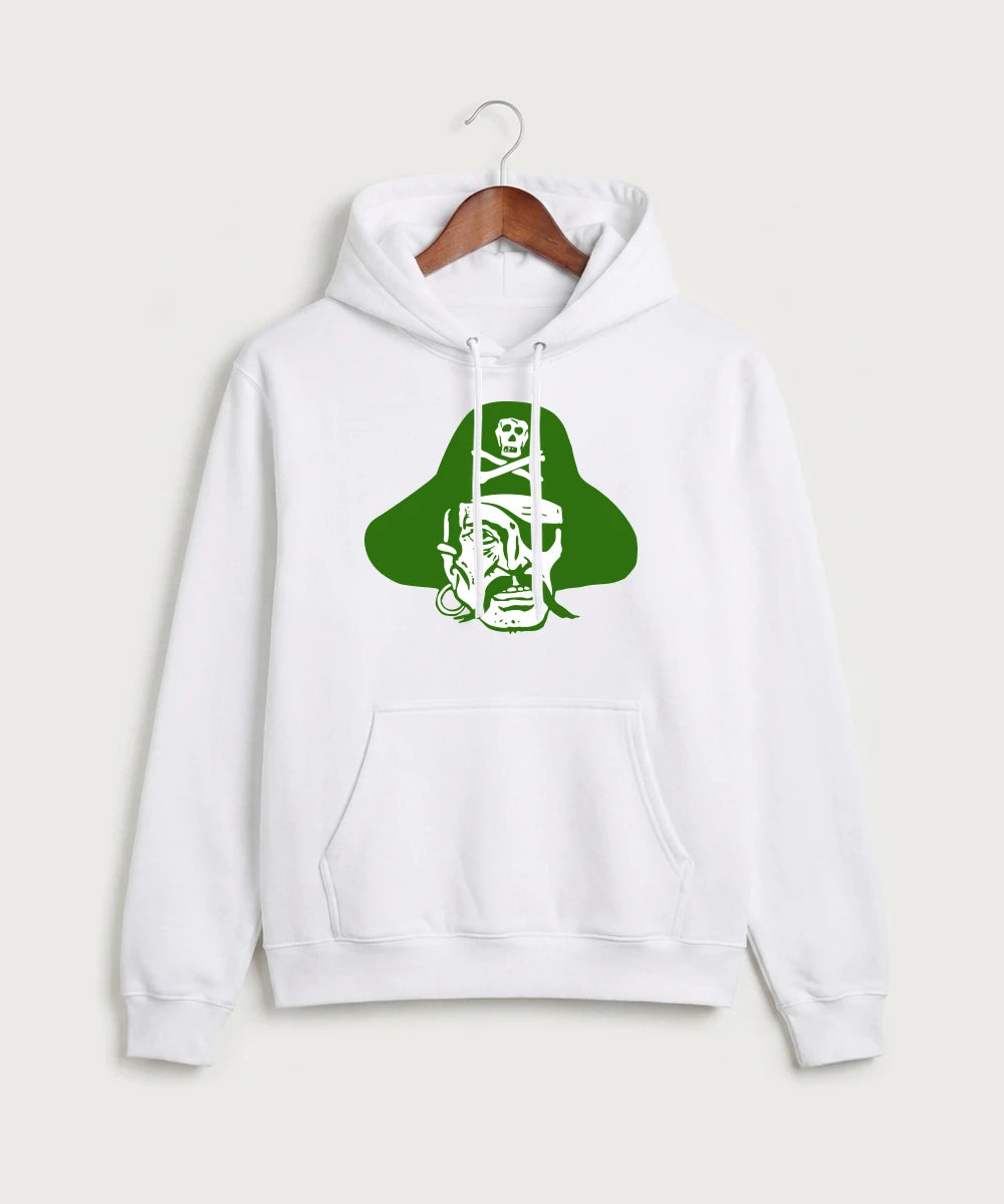 Verndale High School Football (Boys) - White Port & Co Core Fleece Pullover Hooded Sweatshirt. PC78H