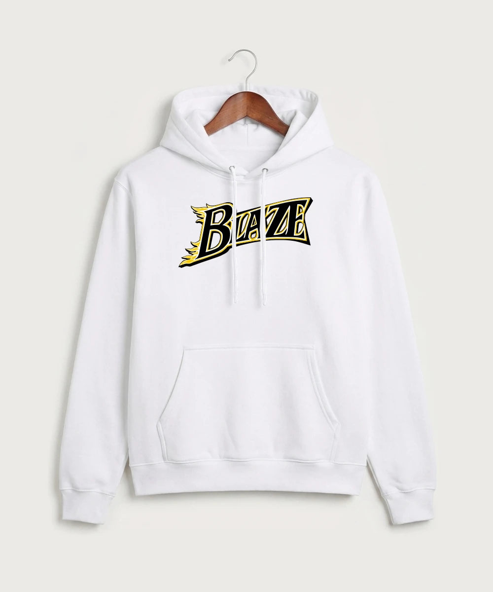 Burnsville High School Football (Boys) - White Port & Co Core Fleece Pullover Hooded Sweatshirt. PC78H
