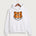 Princeton High School Football (Boys) - White Port & Co Core Fleece Pullover Hooded Sweatshirt. PC78H