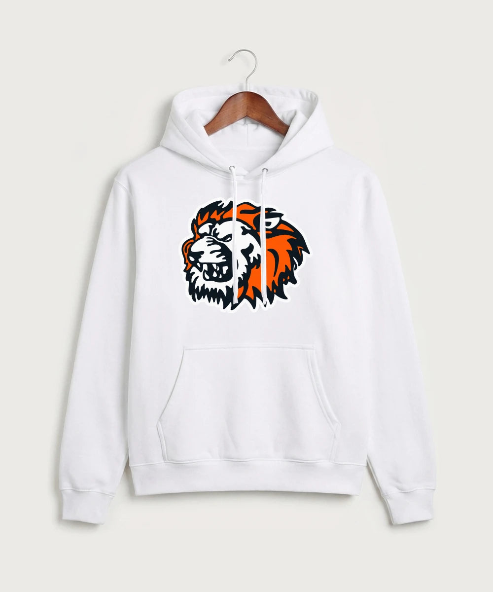 Ogilvie High School Football (Boys) - White Port & Co Core Fleece Pullover Hooded Sweatshirt. PC78H