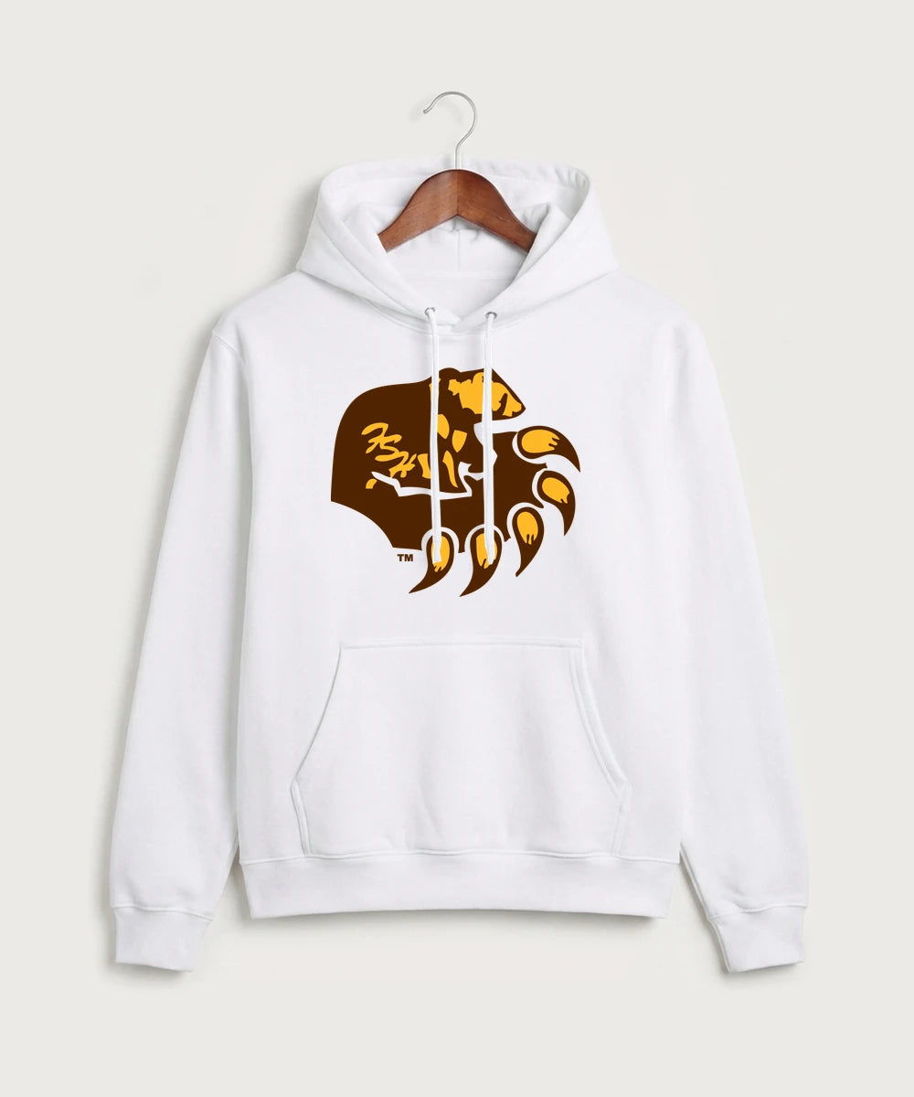 Fargo South High School Volleyball (Girls) - White Port & Co Core Fleece Pullover Hooded Sweatshirt. PC78H
