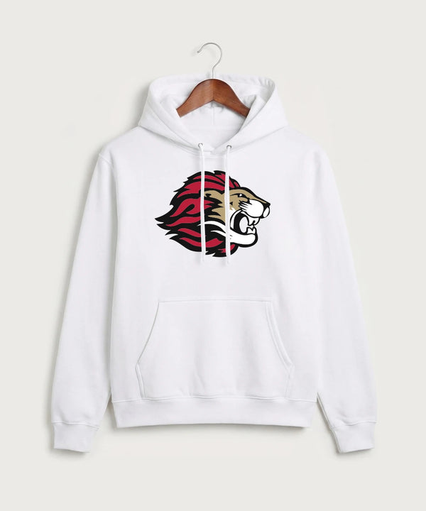 Spring Grove High School Football (Boys) - White Port & Co Core Fleece Pullover Hooded Sweatshirt. PC78H