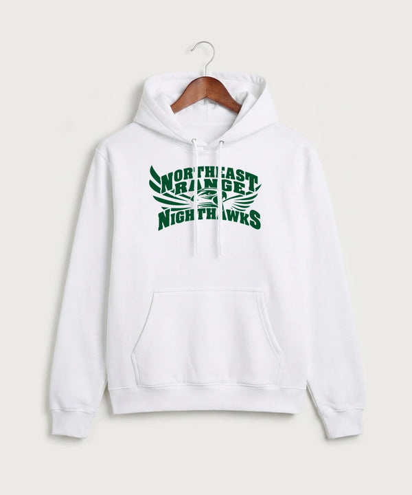 Northeast Range High School Volleyball (Girls) - White Port & Co Core Fleece Pullover Hooded Sweatshirt. PC78H