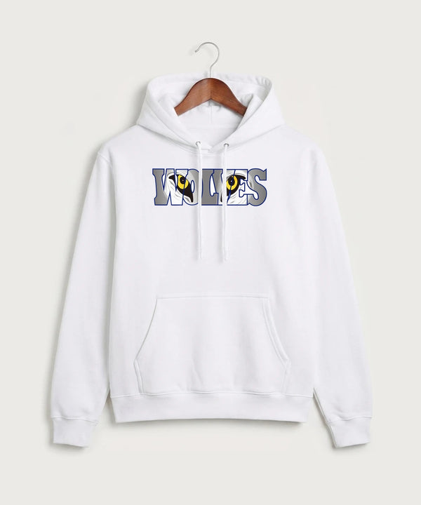 Walker Hackensack Akeley Volleyball (Girls) - White Port & Co Core Fleece Pullover Hooded Sweatshirt. PC78H