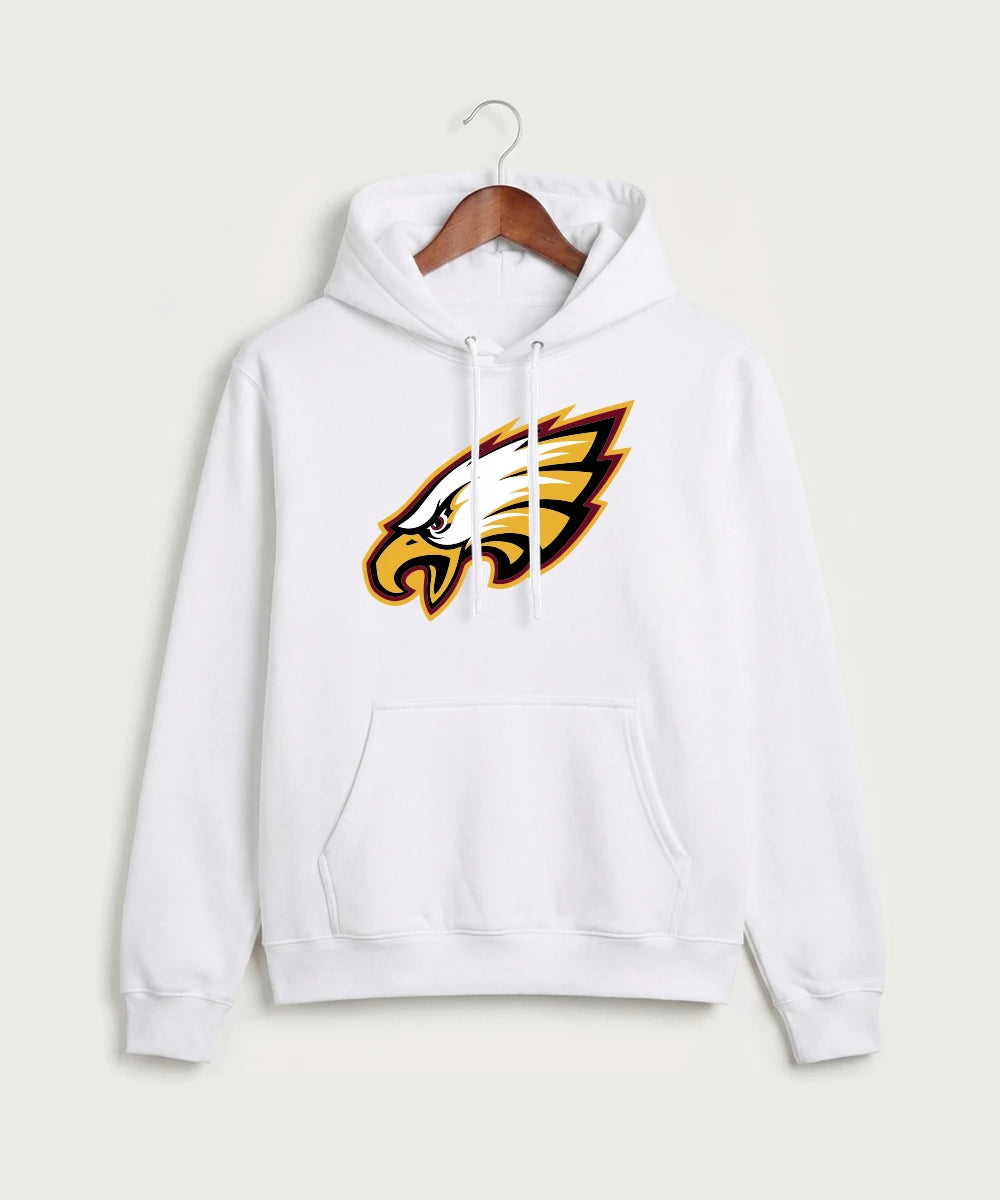 Dover-Eyota High School Volleyball (Girls) - White Port & Co Core Fleece Pullover Hooded Sweatshirt. PC78H