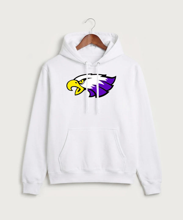 Red Wing High School Football - White Port & Co Core Fleece Pullover Hooded Sweatshirt. PC78H