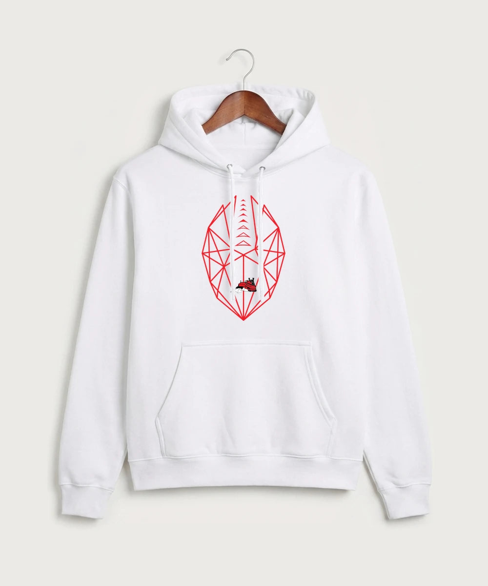 Fulton High School Football (Boys) - White Port & Co Core Fleece Pullover Hooded Sweatshirt. PC78H