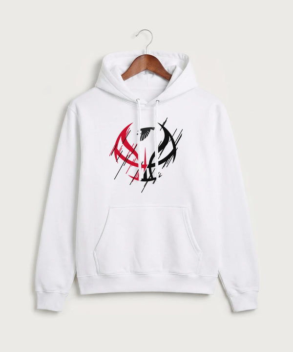 Sauk Valley Community College Basketball Team Store - White Port & Co Core Fleece Pullover Hooded Sweatshirt. PC78H