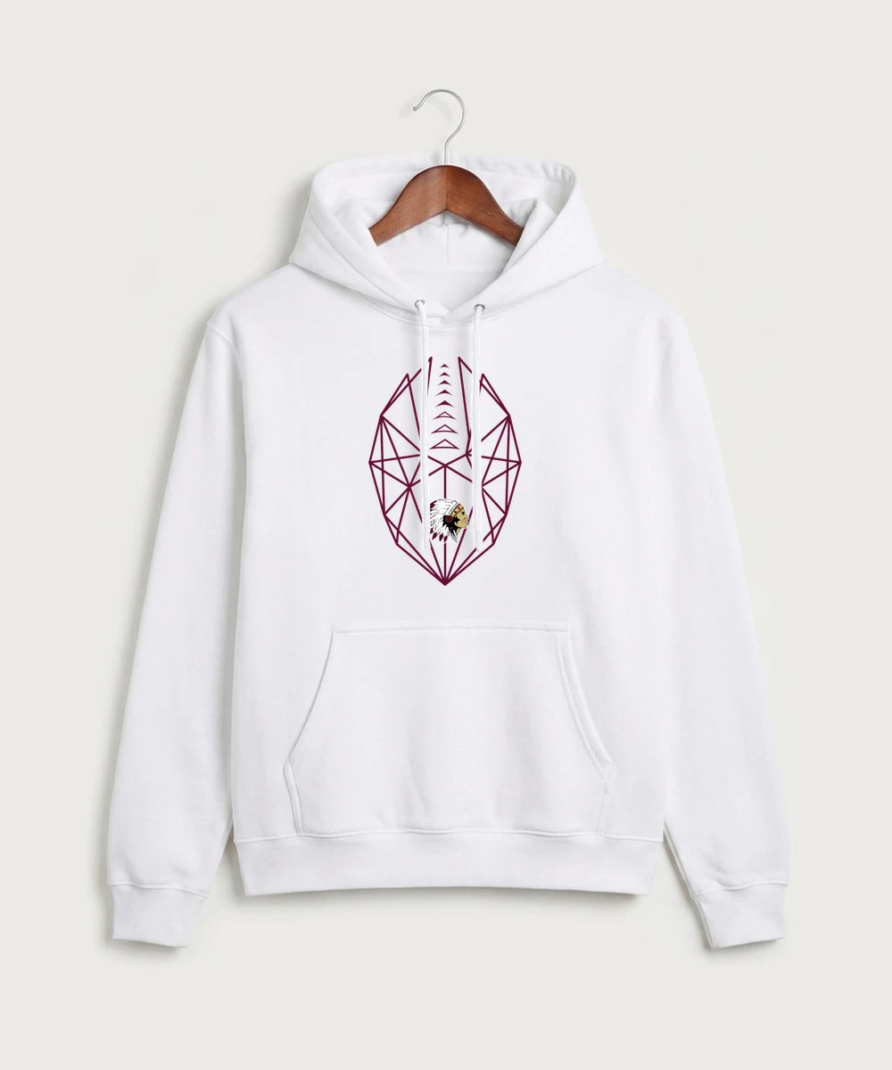 Stockton High School Football - White Port & Co Core Fleece Pullover Hooded Sweatshirt. PC78H