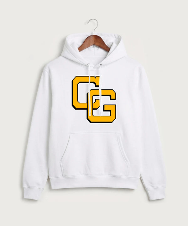 Clearbrook Gonvick High School Football (Boys) - White Port & Co Core Fleece Pullover Hooded Sweatshirt. PC78H