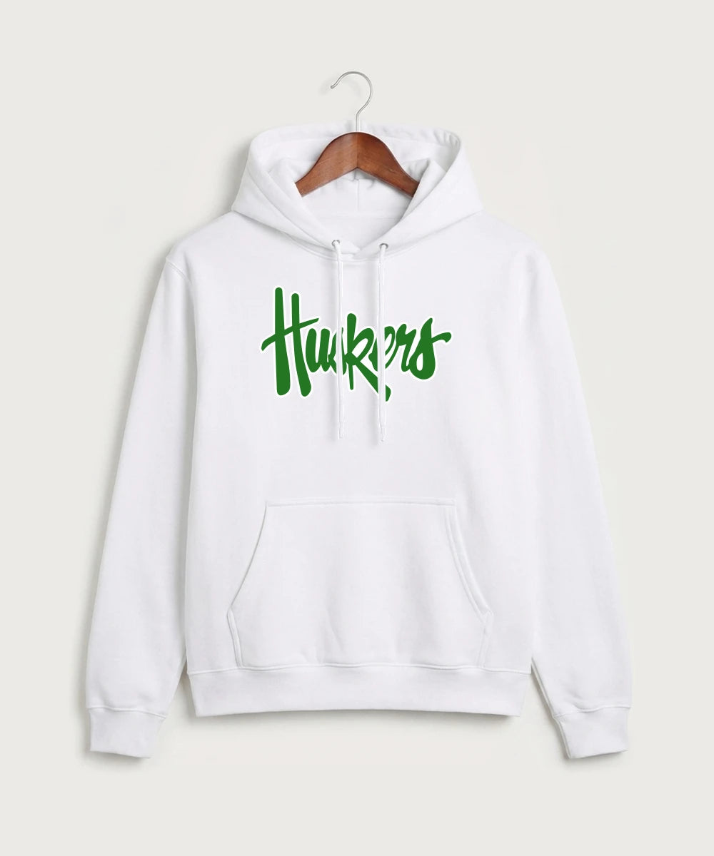 Holdingford High School Football (Boys) - White Port & Co Core Fleece Pullover Hooded Sweatshirt. PC78H