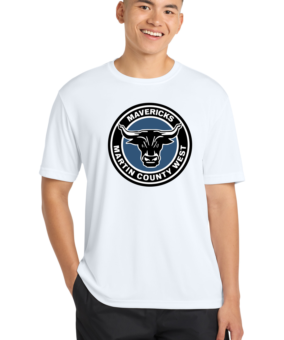 Martin County West Football - White Sport-Tek PosiCharge Competitor Tee. ST350