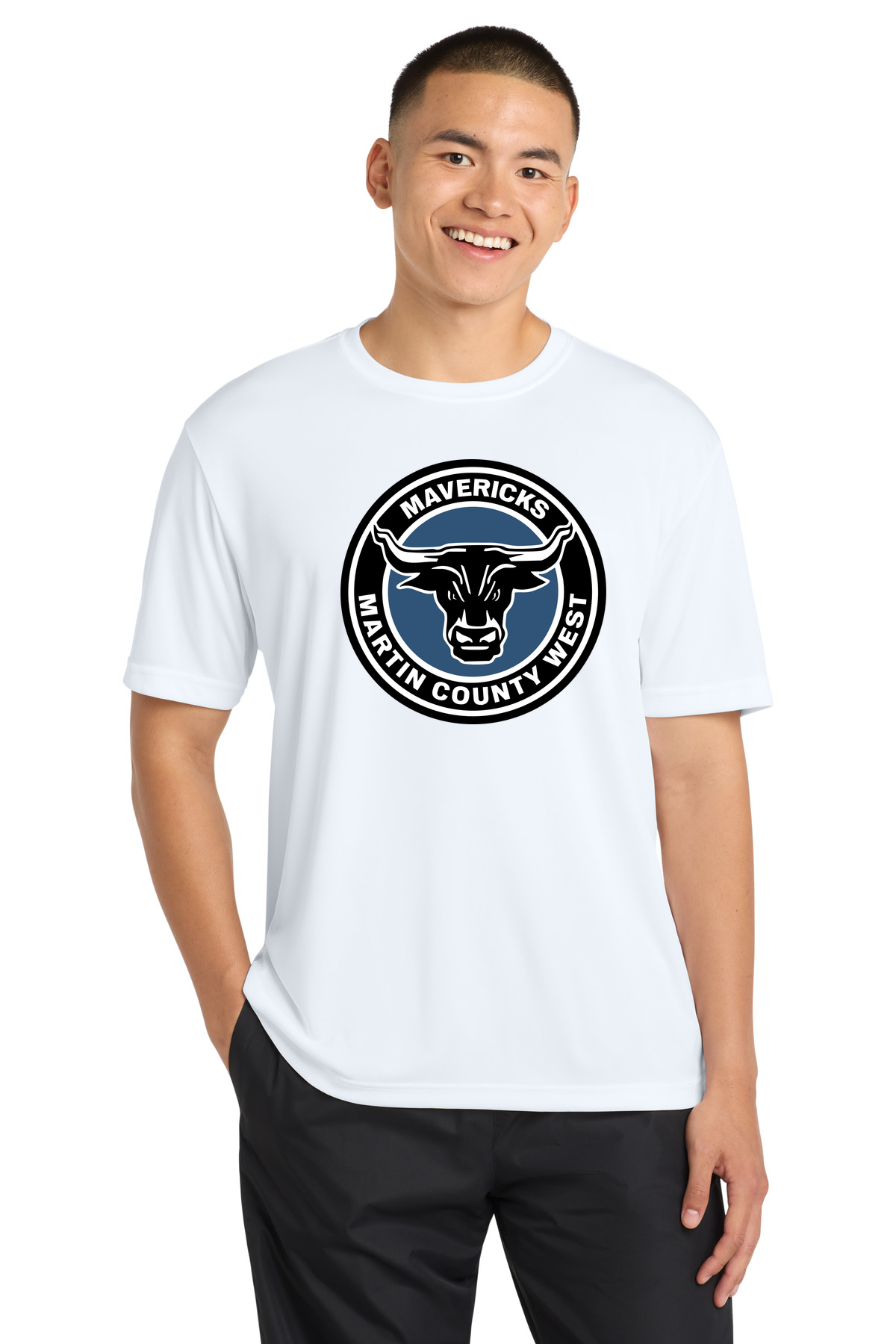 Martin County West Football - White Sport-Tek PosiCharge Competitor Tee. ST350
