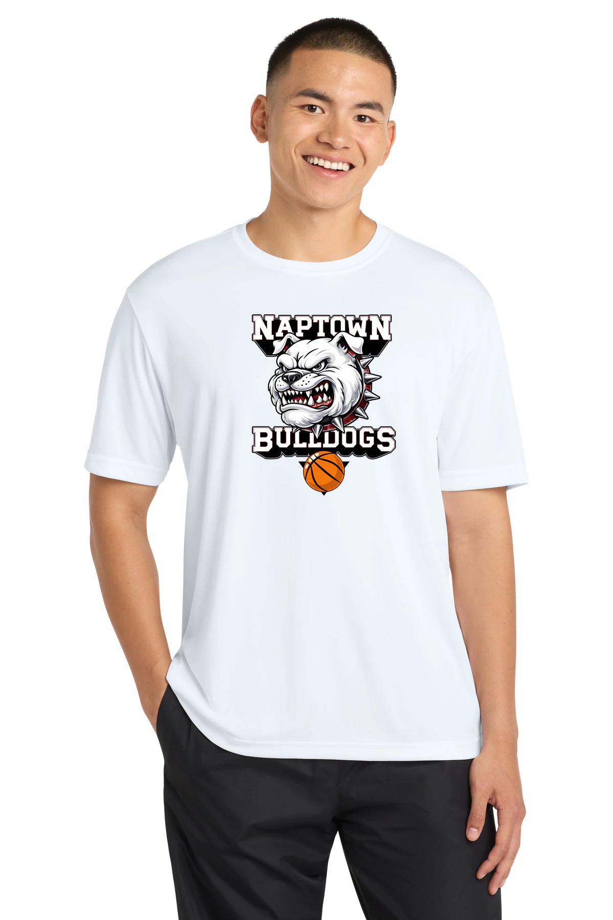 Naptown basketball_boys - White Sport-Tek PosiCharge Competitor Tee. ST350