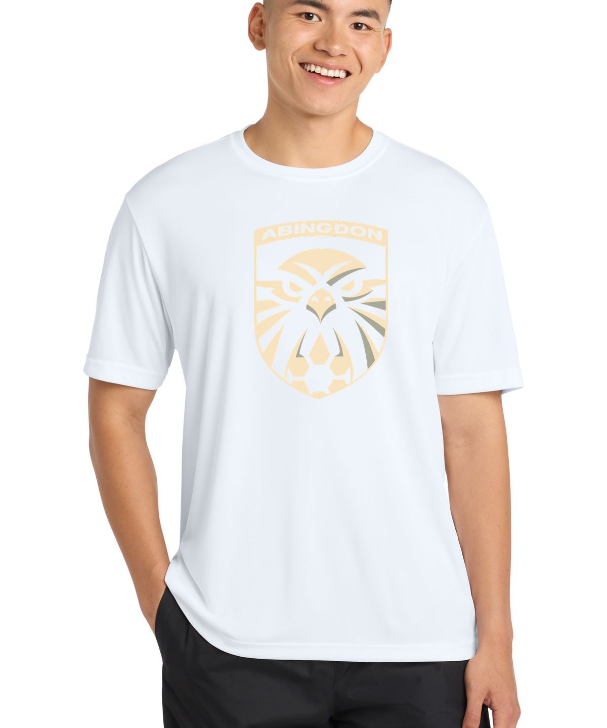 Abingdon High School soccer_boys - White Sport-Tek PosiCharge Competitor Tee. ST350