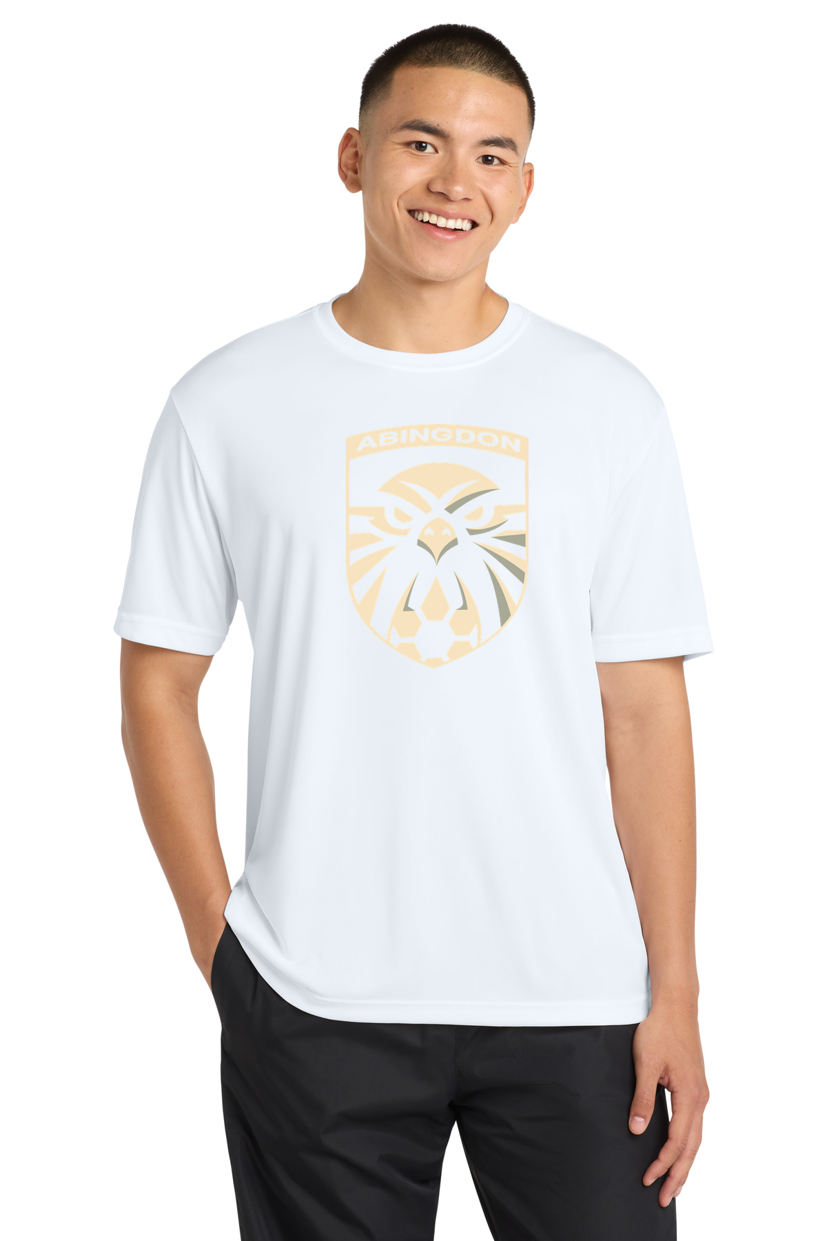 Abingdon High School soccer_boys - White Sport-Tek PosiCharge Competitor Tee. ST350