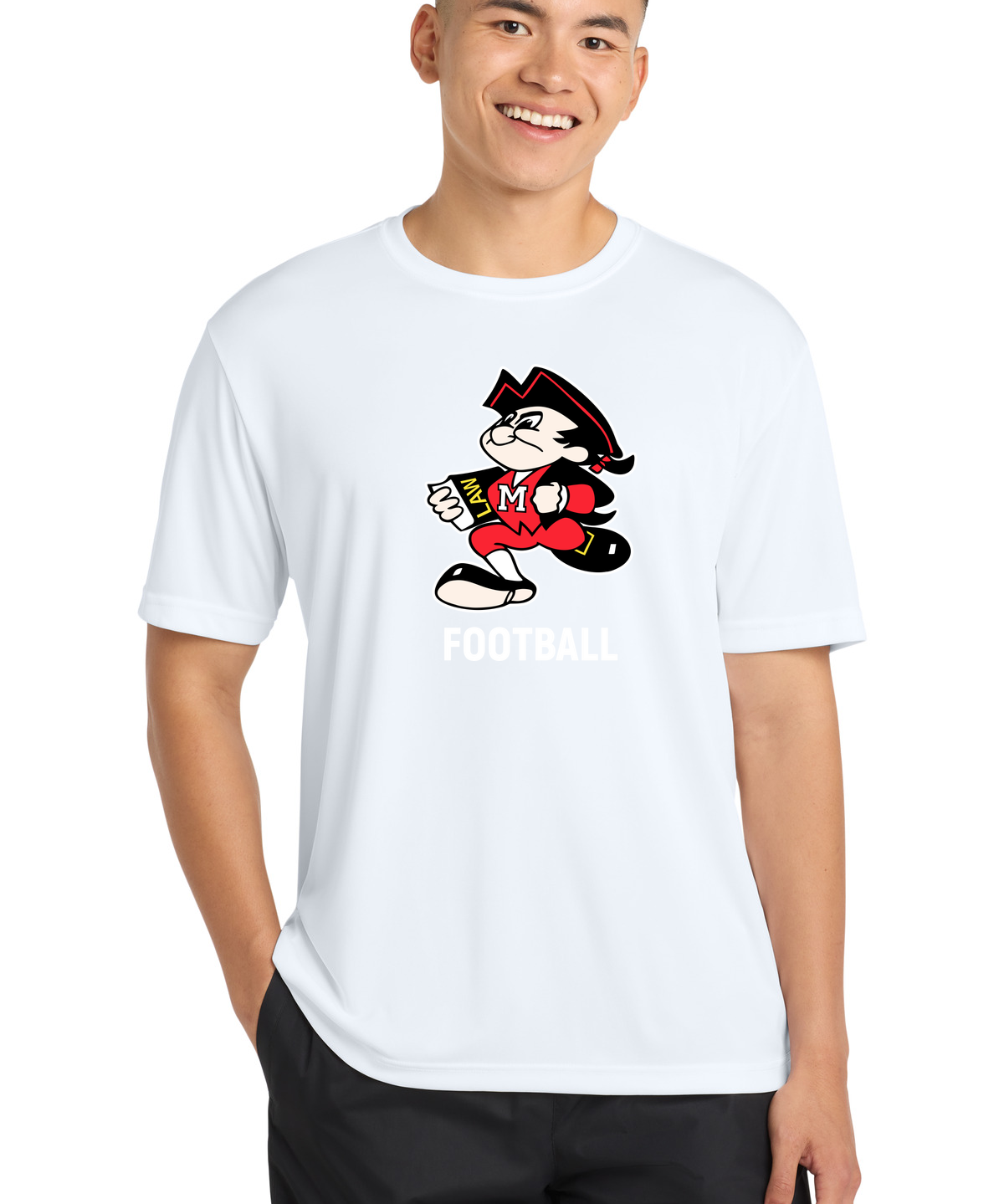 John Marshall High School football_boys - White Sport-Tek PosiCharge Competitor Tee. ST350