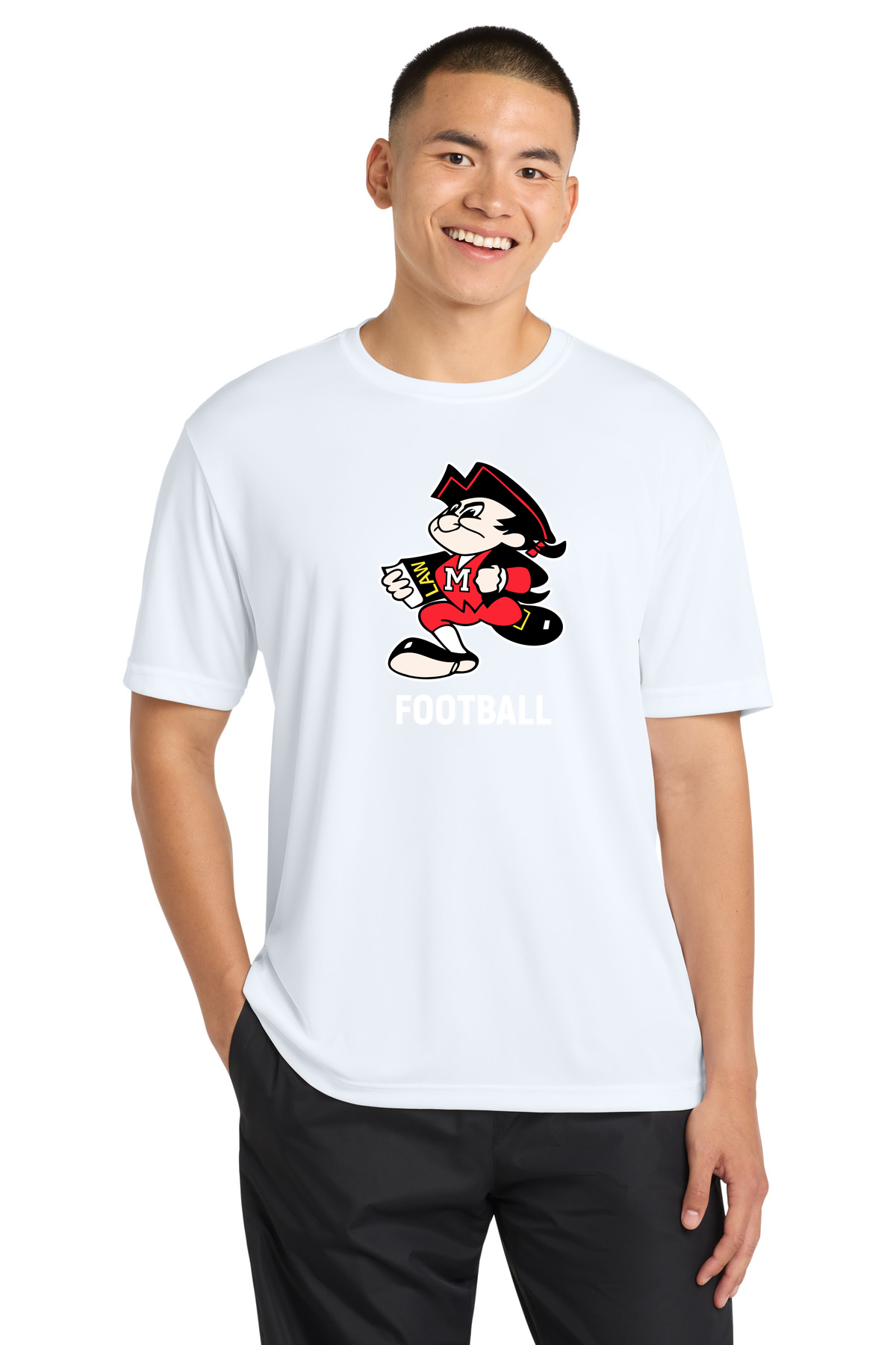 John Marshall High School football_boys - White Sport-Tek PosiCharge Competitor Tee. ST350