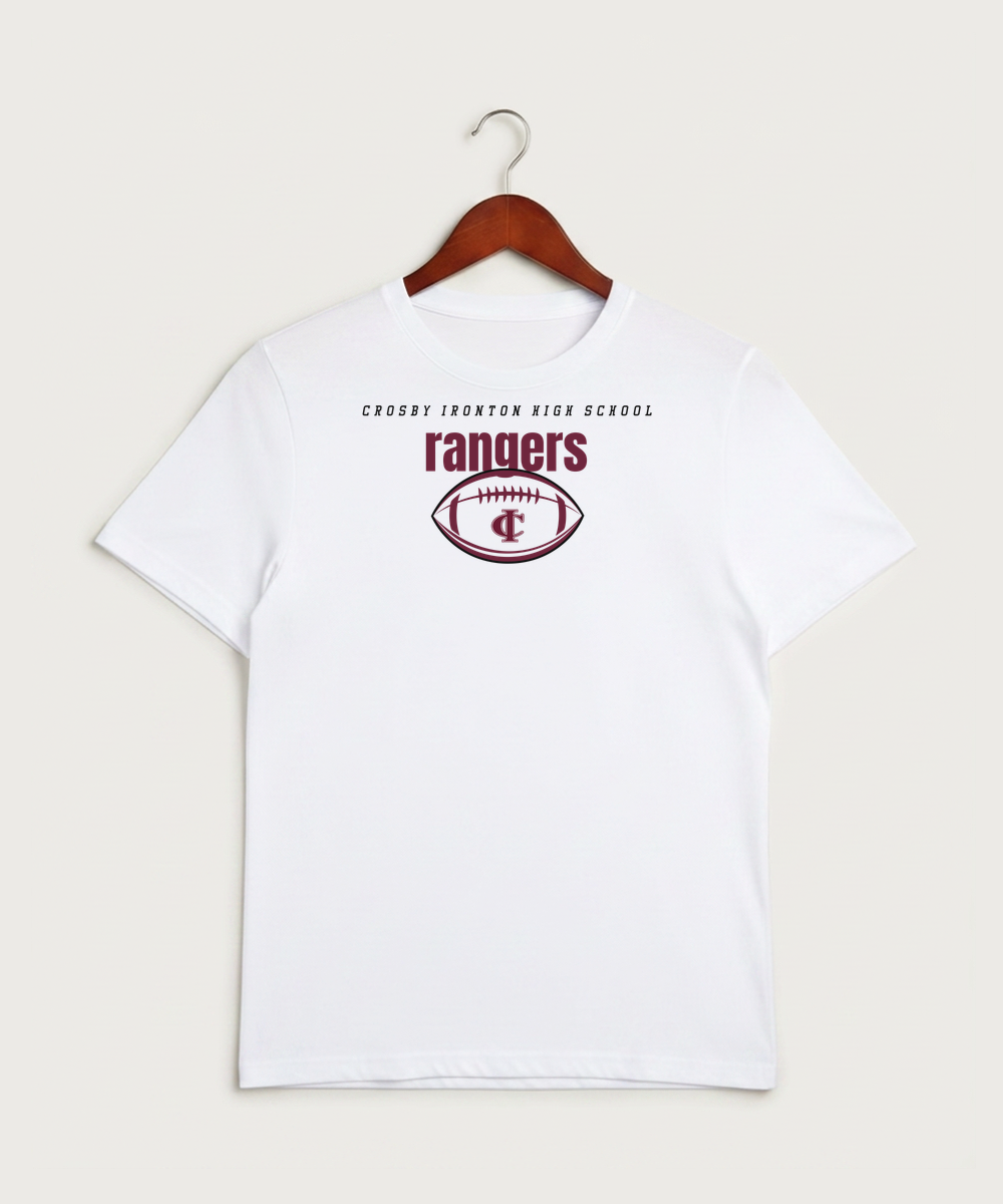 Crosby Ironton High School Football (Boys) - White Sport-Tek PosiCharge Competitor Tee. ST350