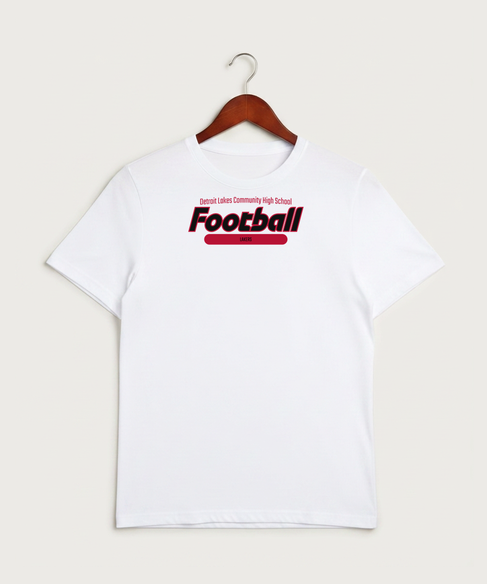 Detroit Lakes Community High School Football (Boys) - White Sport-Tek PosiCharge Competitor Tee. ST350