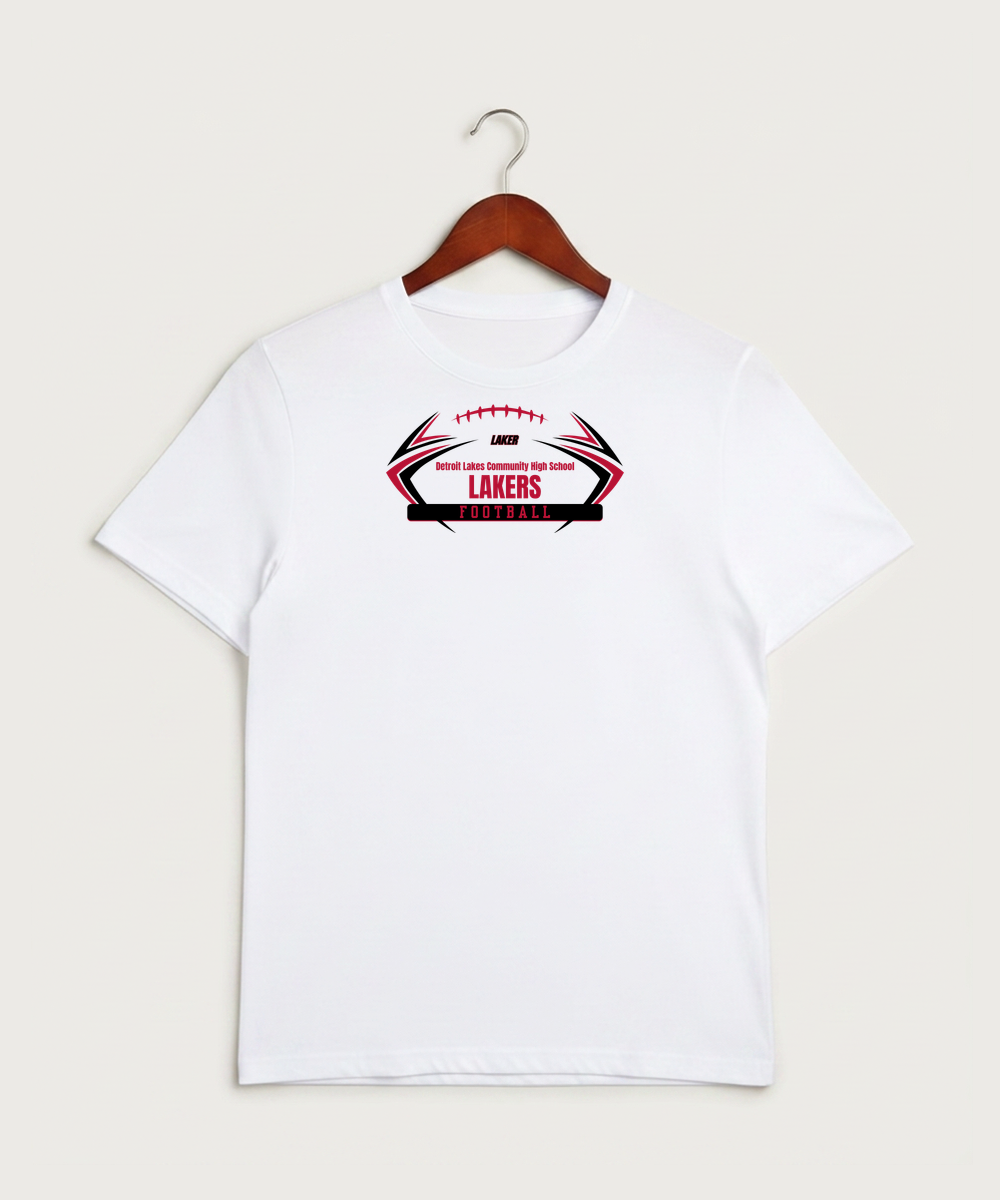 Detroit Lakes Community High School Football (Boys) - White Sport-Tek PosiCharge Competitor Tee. ST350