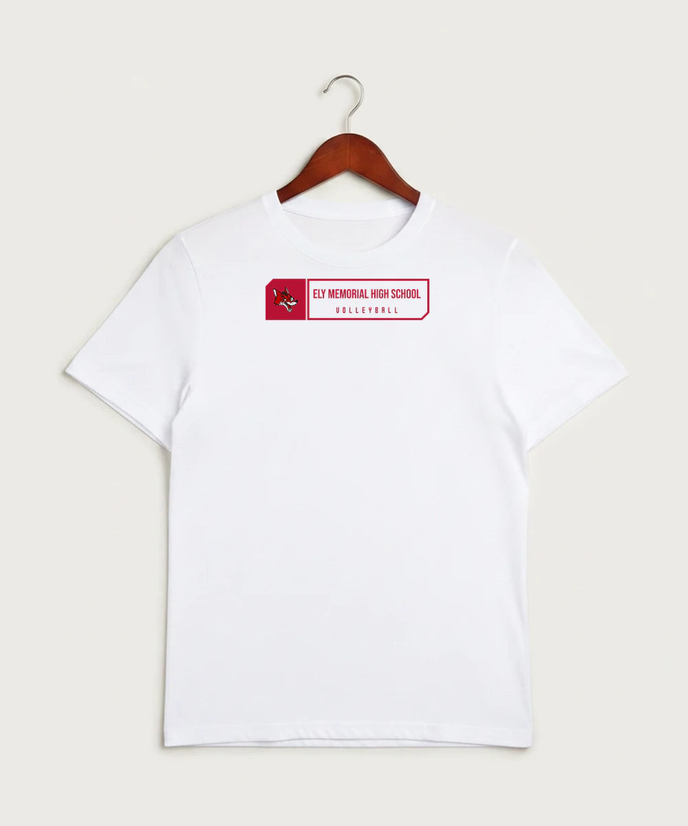 Ely Memorial High School Volleyball (Girls) - White Sport-Tek PosiCharge Competitor Tee. ST350