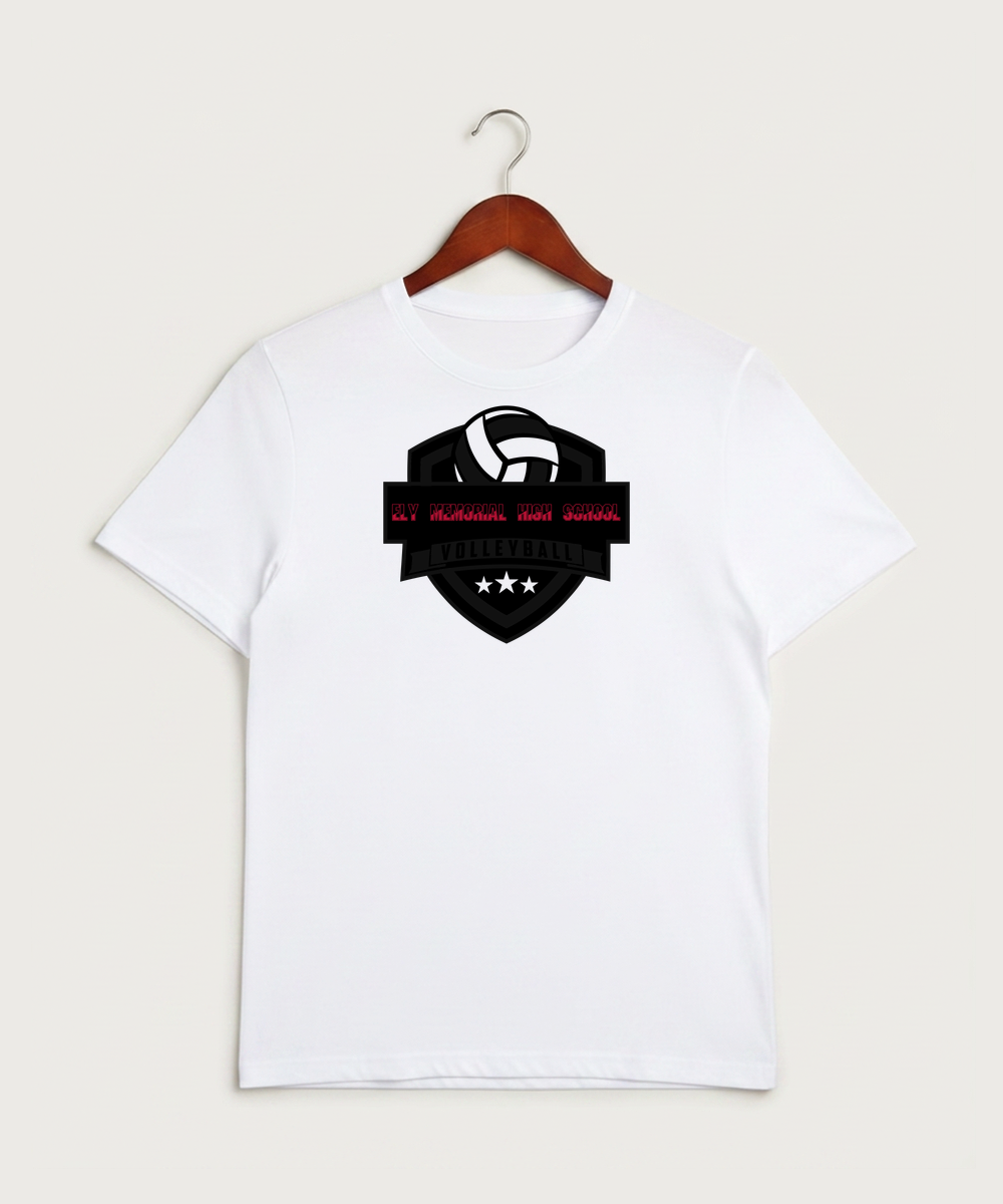 Ely Memorial High School Volleyball (Girls) - White Sport-Tek PosiCharge Competitor Tee. ST350