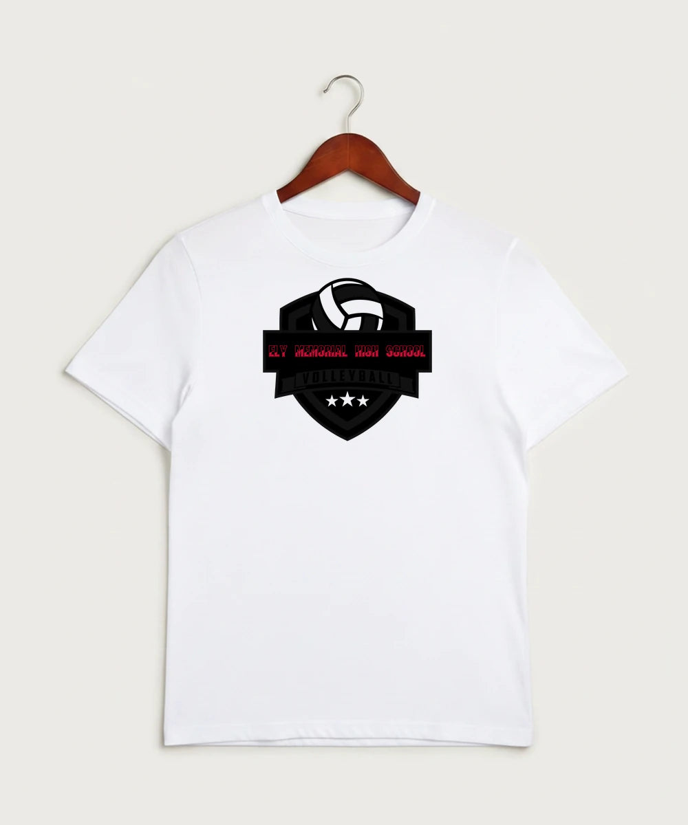 Ely Memorial High School Volleyball (Girls) - White Sport-Tek PosiCharge Competitor Tee. ST350