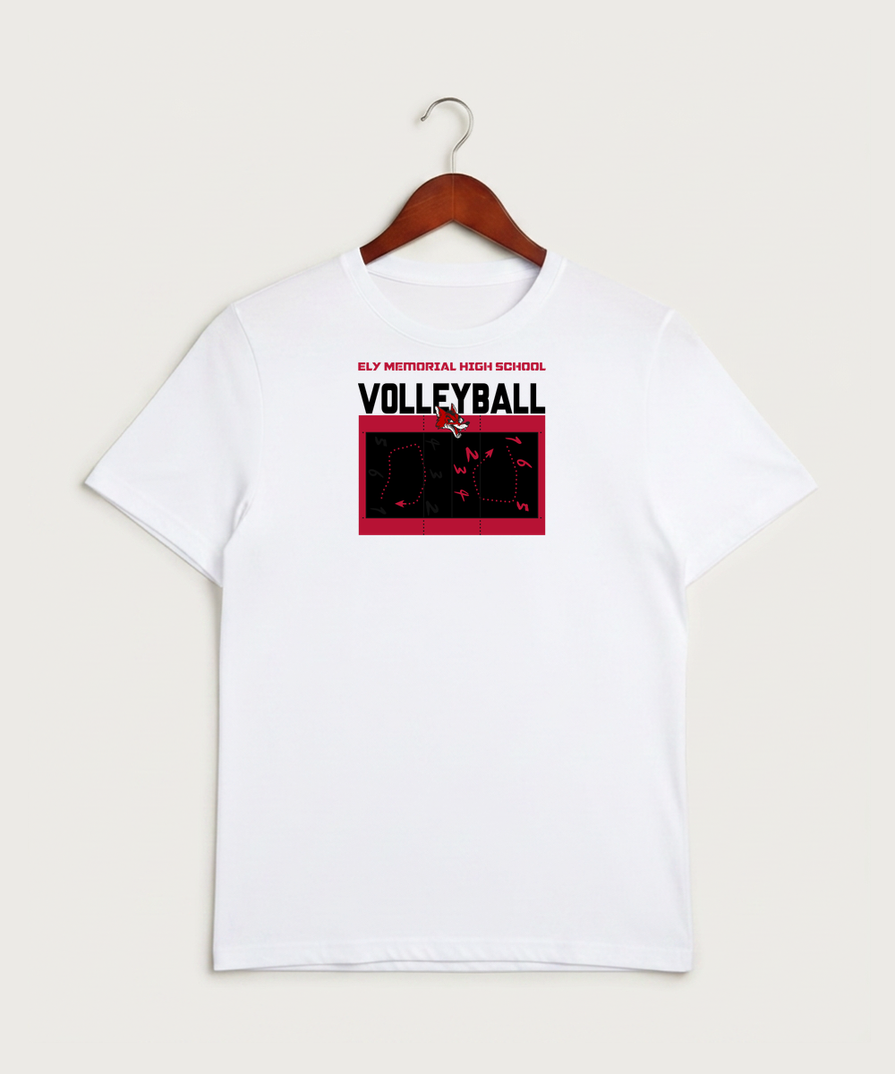 Ely Memorial High School Volleyball (Girls) - White Sport-Tek PosiCharge Competitor Tee. ST350