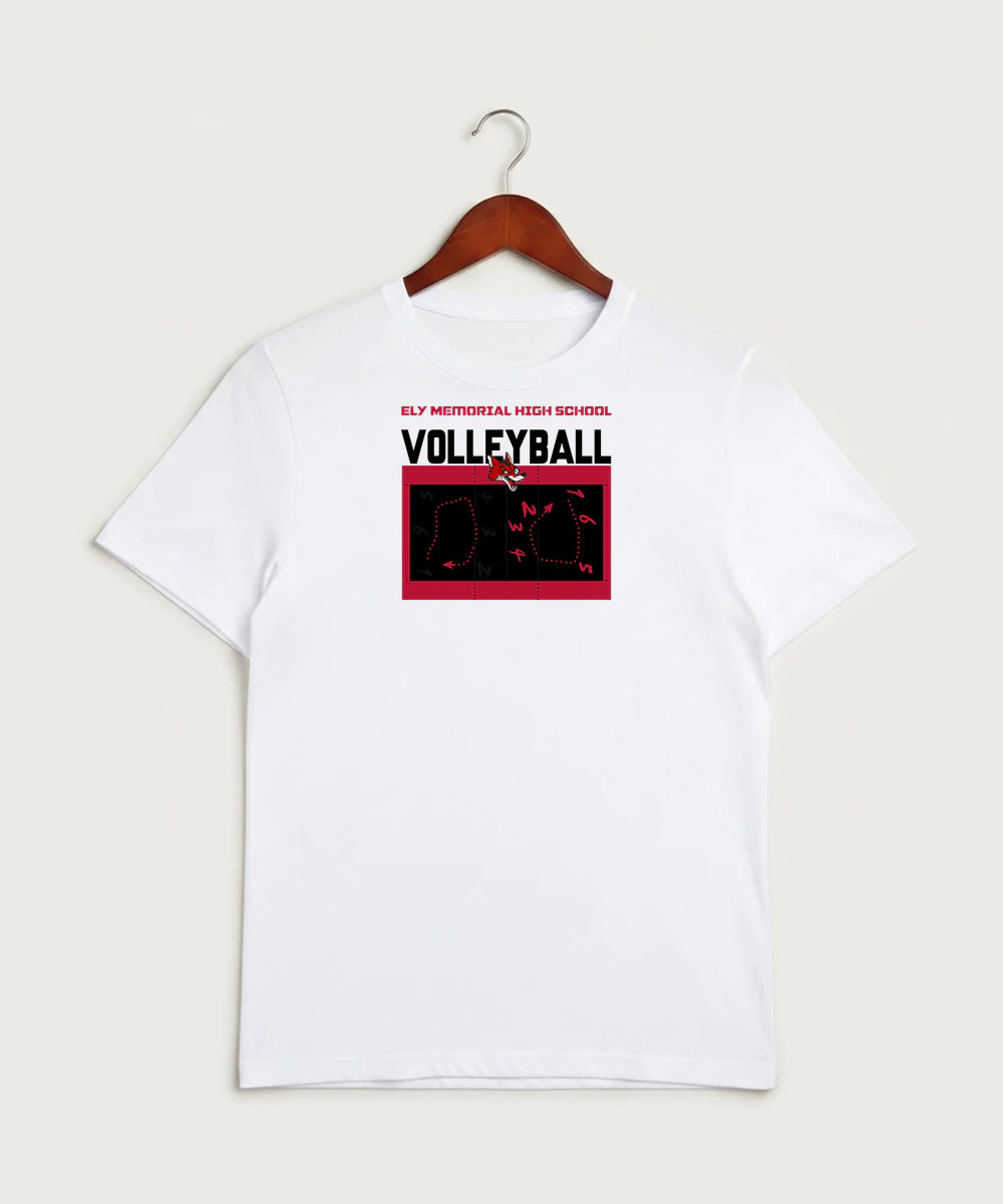 Ely Memorial High School Volleyball (Girls) - White Sport-Tek PosiCharge Competitor Tee. ST350