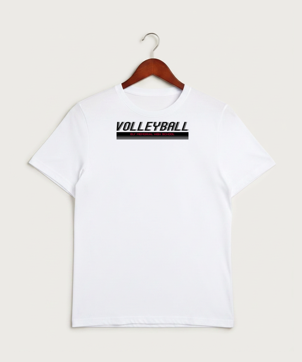 Ely Memorial High School Volleyball (Girls) - White Sport-Tek PosiCharge Competitor Tee. ST350