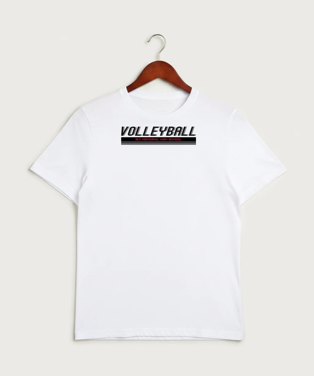 Ely Memorial High School Volleyball (Girls) - White Sport-Tek PosiCharge Competitor Tee. ST350