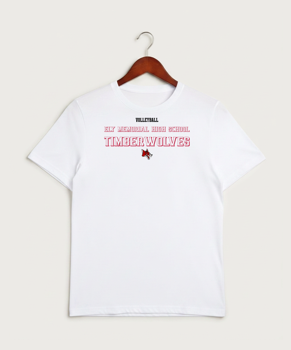 Ely Memorial High School Volleyball (Girls) - White Sport-Tek PosiCharge Competitor Tee. ST350