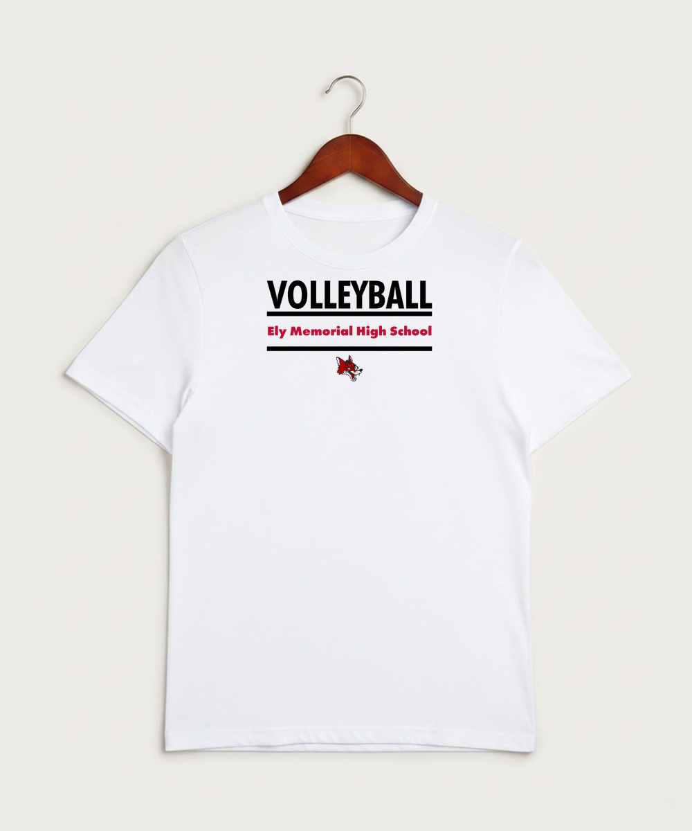 Ely Memorial High School Volleyball (Girls) - White Sport-Tek PosiCharge Competitor Tee. ST350