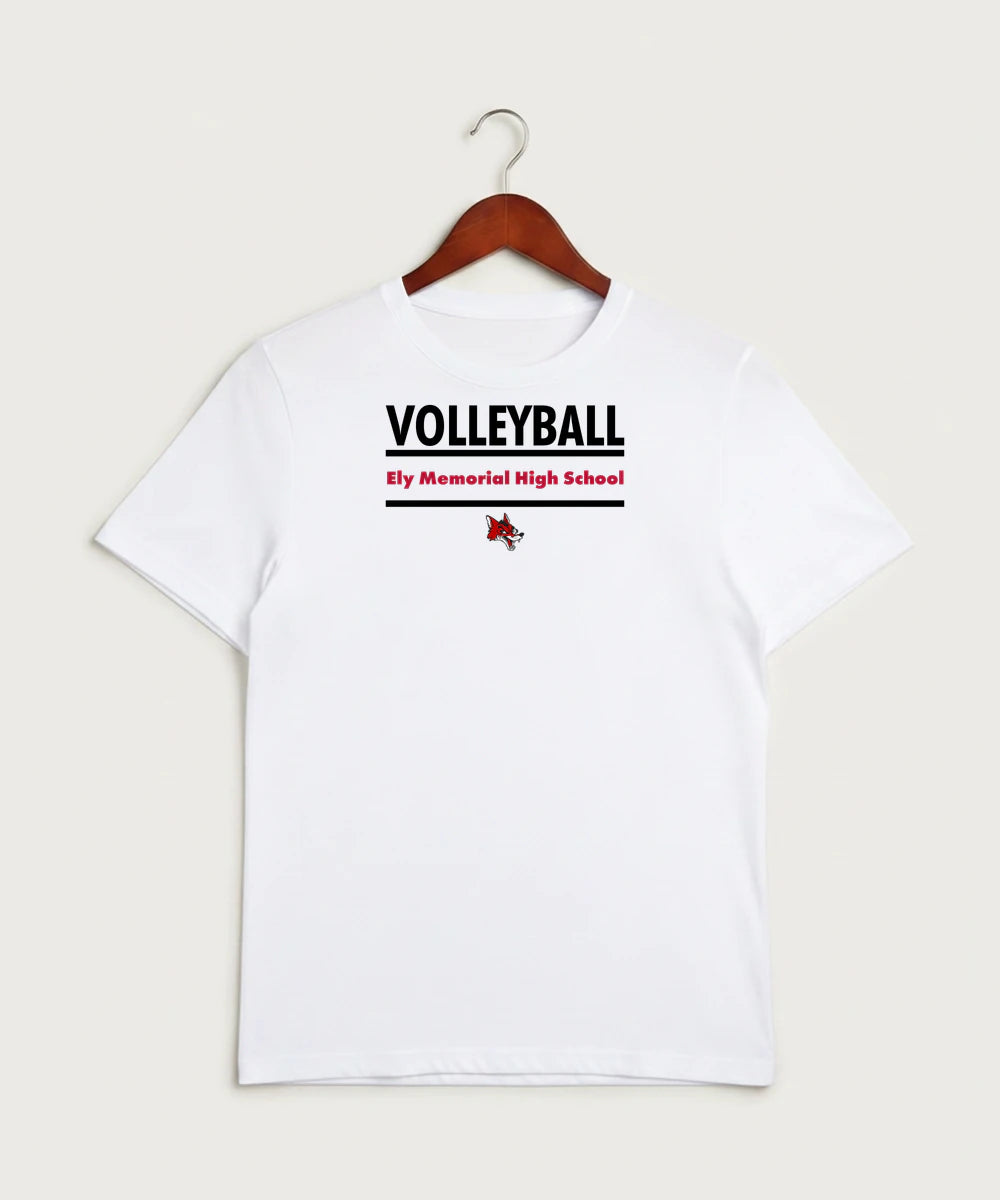 Ely Memorial High School Volleyball (Girls) - White Sport-Tek PosiCharge Competitor Tee. ST350