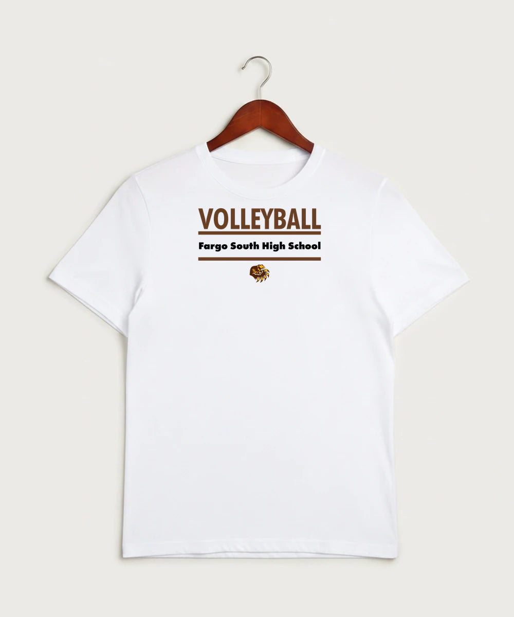 Fargo South High School Volleyball (Girls) - White Sport-Tek PosiCharge Competitor Tee. ST350