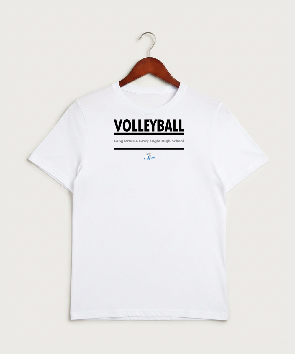 Long Prairie Grey Eagle High School Volleyball (Girls) - White Sport-Tek PosiCharge Competitor Tee. ST350