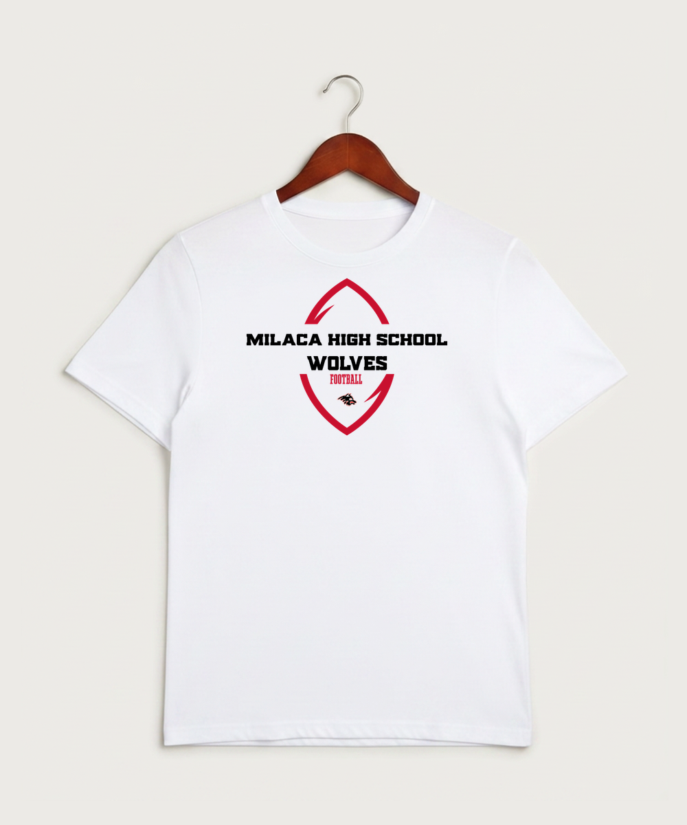 Milaca High School Football (Boys) - White Sport-Tek PosiCharge Competitor Tee. ST350