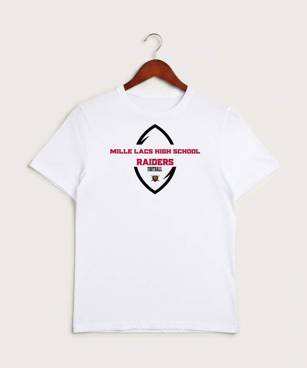 Mille Lacs High School Football (Boys) - White Sport-Tek PosiCharge Competitor Tee. ST350