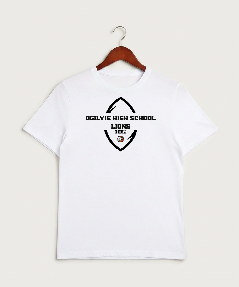 Ogilvie High School Football (Boys) - White Sport-Tek PosiCharge Competitor Tee. ST350