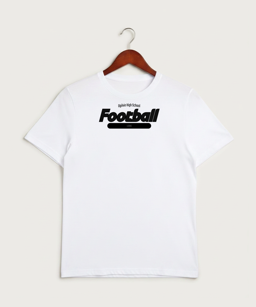 Ogilvie High School Football (Boys) - White Sport-Tek PosiCharge Competitor Tee. ST350