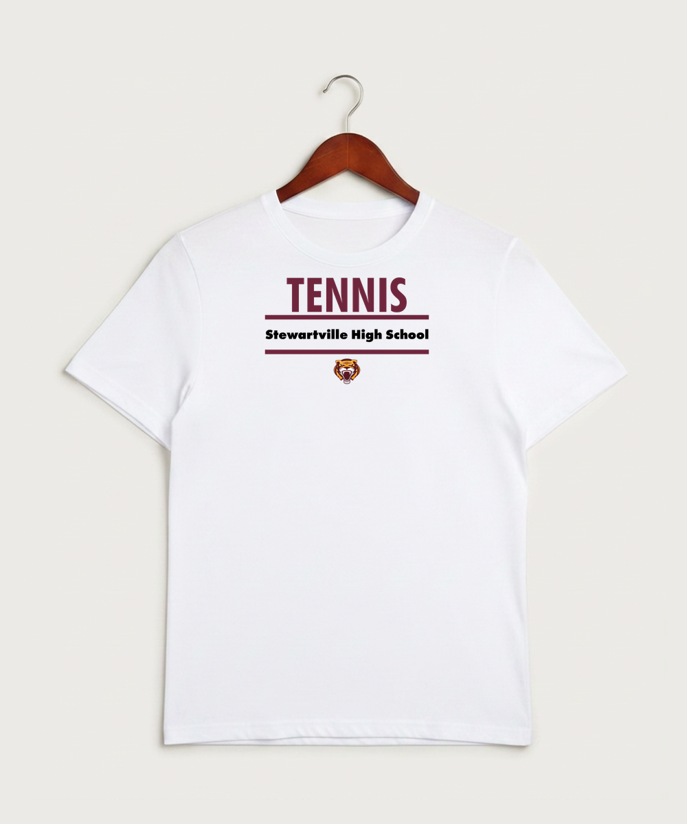 Stewartville High School Tennis (Coed) - White Sport-Tek PosiCharge Competitor Tee. ST350