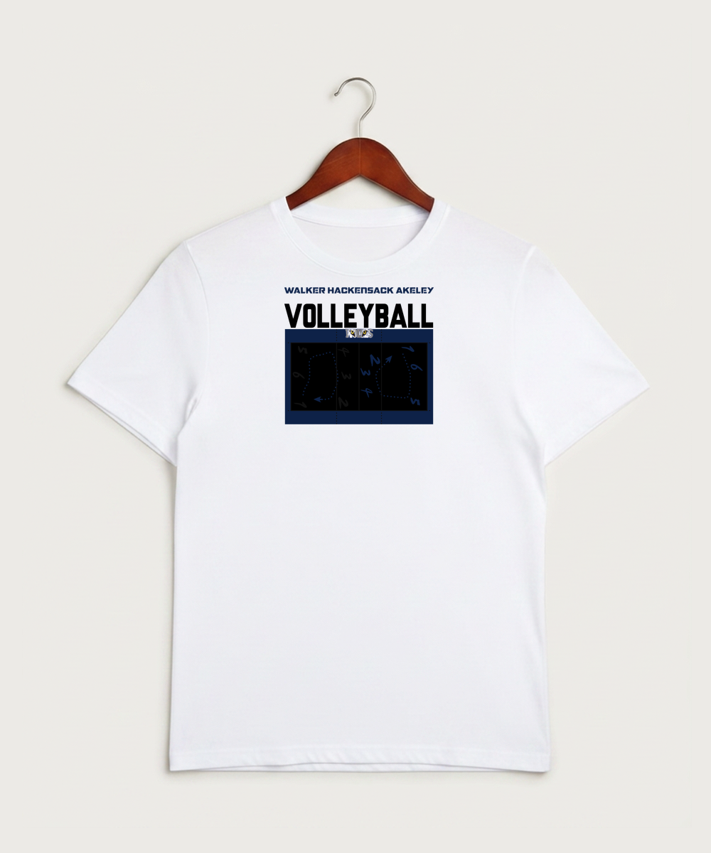 Walker Hackensack Akeley Volleyball (Girls) - White Sport-Tek PosiCharge Competitor Tee. ST350