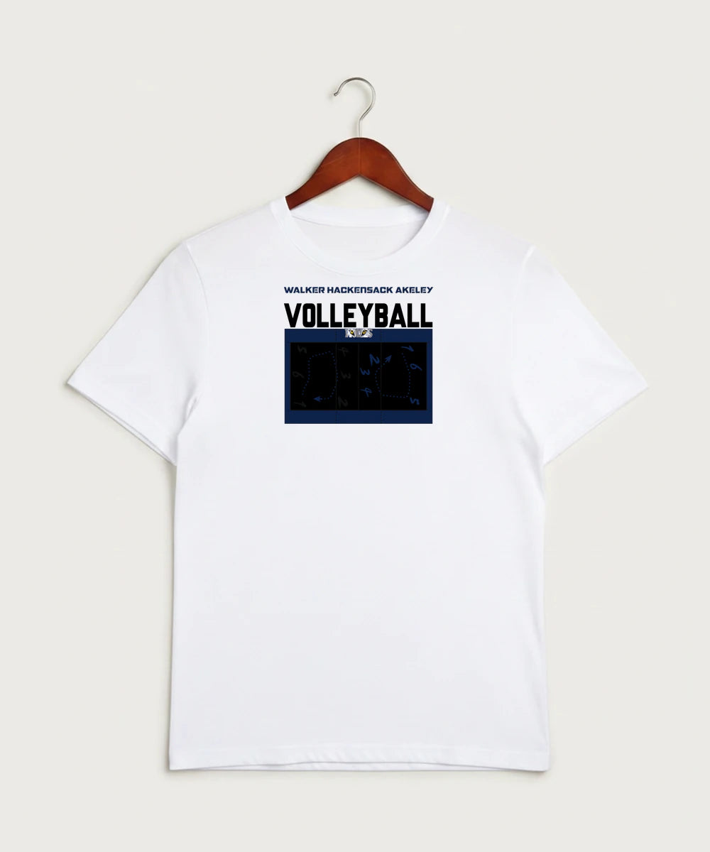 Walker Hackensack Akeley Volleyball (Girls) - White Sport-Tek PosiCharge Competitor Tee. ST350