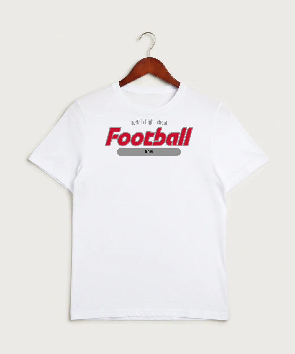 Buffalo High School Football (Boys) - White Sport-Tek PosiCharge Competitor Tee. ST350