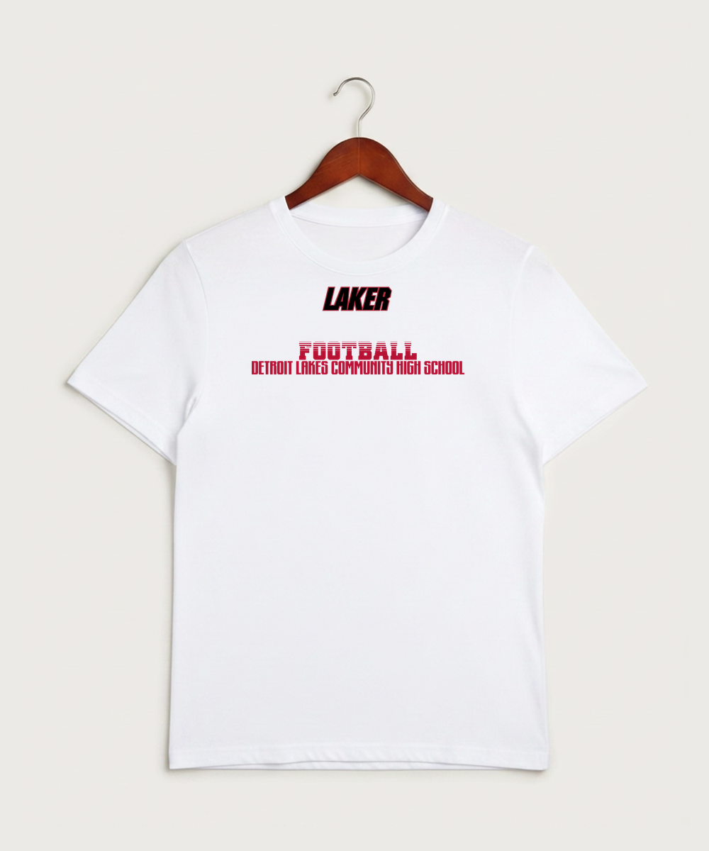 Detroit Lakes Community High School Football (Boys) - White Sport-Tek PosiCharge Competitor Tee. ST350