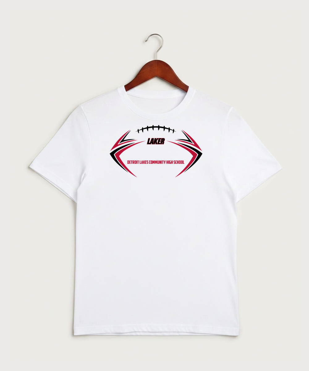 Detroit Lakes Community High School Football (Boys) - White Sport-Tek PosiCharge Competitor Tee. ST350