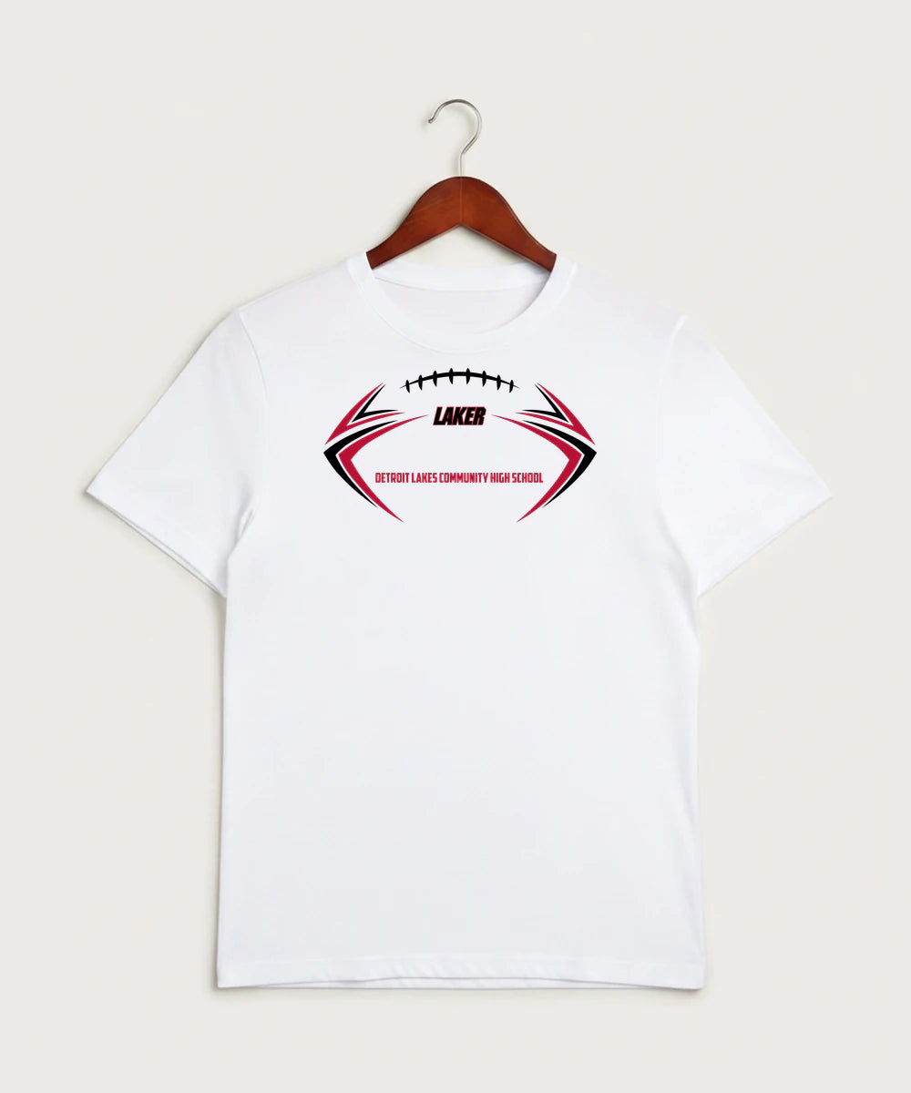 Detroit Lakes Community High School Football (Boys) - White Sport-Tek PosiCharge Competitor Tee. ST350