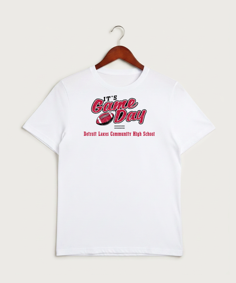 Detroit Lakes Community High School Football (Boys) - White Sport-Tek PosiCharge Competitor Tee. ST350